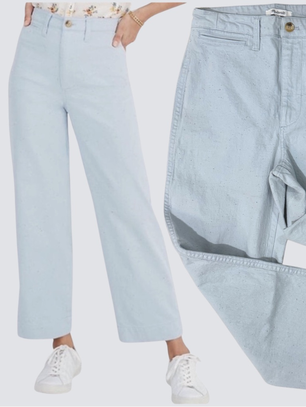 Madewell Light Blue Wide Leg Pants